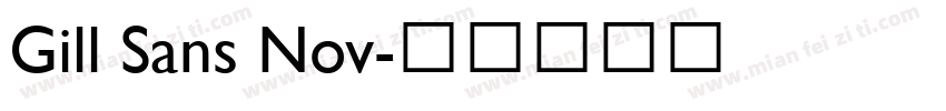 Gill Sans Nov字体转换